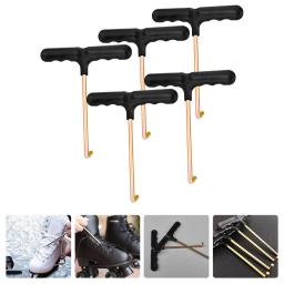 Apertores de cadarço duráveis, Patins De Hóquei No Gelo Extratores, Rolo De Plástico, Pro Tools Stick, Gancho De Sapato, 5 Pcs - Image 4
