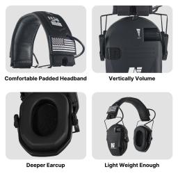 ARM NEXT-Auscultadores Eletrónicos para Tiro, Anti-Ruído, Proteção Auditiva, Caça, Redução de Ruído, Ouvido, NRR23db - Image 5