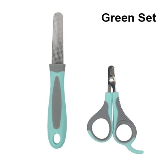Conjunto de Cortadores de Unhas para Pets com Lixa - Ferramenta de Beleza e Higiene para Cães - 2 Peças
