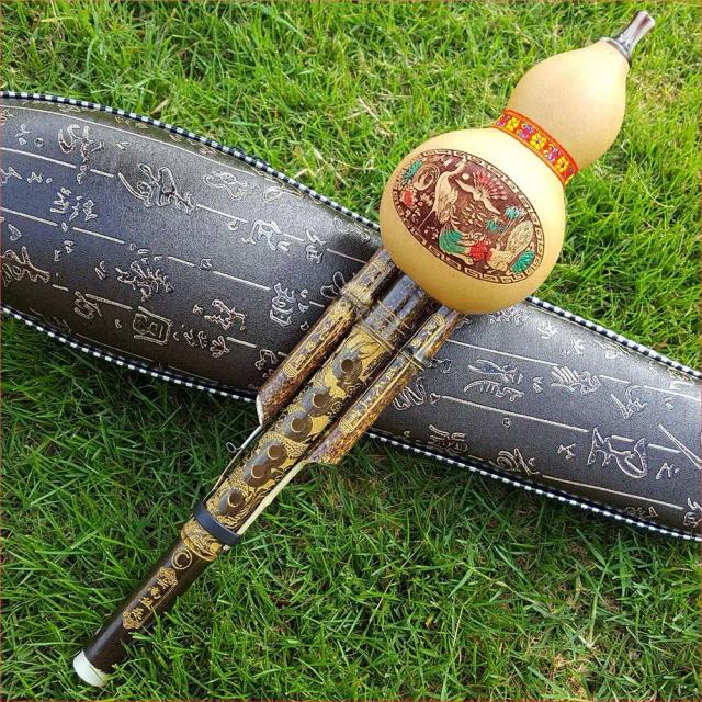 Cabaça Chinesa Cucurbit Flauta Handmade Étnica em Chave Bb para Iniciantes e Amantes da Música