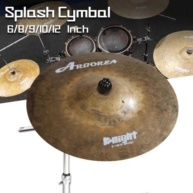 Splash Címbalo Arborea B20 Bronze Martelado para Percussão - Série 6 a 12 Polegadas