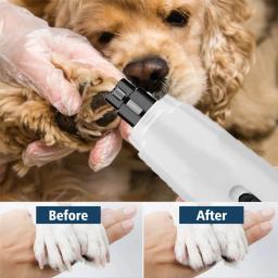Bateria portátil Nail Grinder para animais de estimação, cães e gatos, aparador de higiene, cortador de unhas, ferramentas de polimento indolores - Image 4