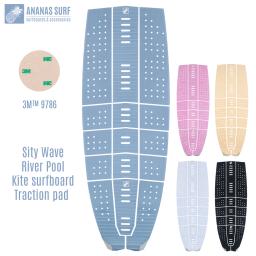 Ananas Surf Tração Cidade Onda Rio Piscina Kite Surfboard Deck Tapetes Pads Set EVA Antiderrapante Tração Frente Tail Grip Pad - Image 1