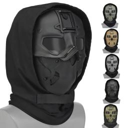 Máscara selvagem tática para caça Airsoft, leve máscara facial completa, capacete de camuflagem, proteção ao ar livre, ventilador, Halloween - Image 1