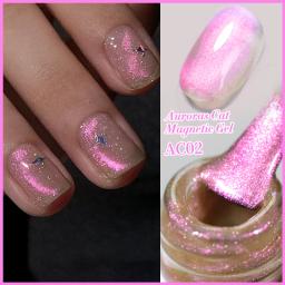 Born Pretty-Auroras Pink Cat Gel Esmalte Magnético, Brilho Brilhante, Semi Permanente, Soak Off Crystal, 10ml - Image 2