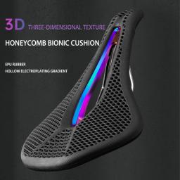 Peças de acessórios para bicicleta de estrada MTB Assento de bicicleta Assento Banco Honeycomb 3D Respirável Leve Forte Durável Resistente ao Desgaste Sela - Image 1