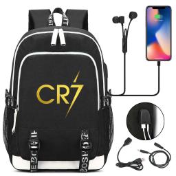 Mochila de Futebol para Homens CR7, Impressão de Ouro, Mochilas Escolares, Mochila para Estudantes, Bagpack, Viagem, Laptop, Melhor Presente - Image 3