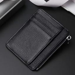 Estojo universal para cartão de couro genuíno, slot para vários cartões, pacote de identificação simples, titular de cartão ultrafino, homens e mulheres - Image 3