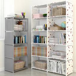 Estante portátil multicamadas, guarda-roupa, cubo, organizador de armazenamento, estante, sala de estar, sala de estudo, armário de armazenamento de quarto - Image 5