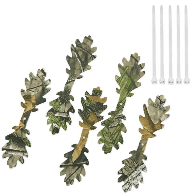 Tiras de Camuflagem Tática 3D para DIY - Conjunto com 5 Peças para Mochilas, Capacetes, Ternos Ghillie e Armas de Airsoft e Paintball
