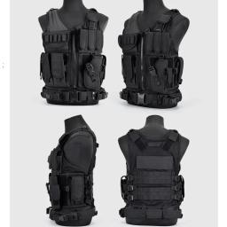 Molle Tactical Combat Body Armor, Coletes de segurança ajustáveis, Caça do exército, Jogo de guerra CS ao ar livre, Jaqueta de treinamento Airsoft - Image 6