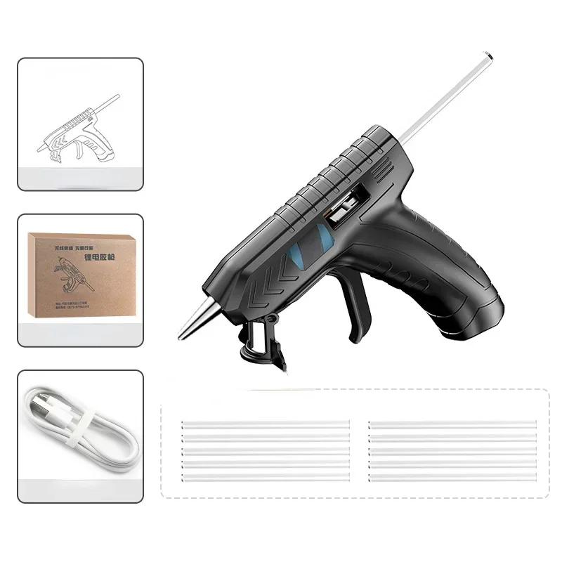 Lithium Ion Cordless Derretimento Glue Gun Hot Glue Gun, 10 Bastões de Cola para Artes e Ofícios Projetos, Selagem, Reparação Rápida, 3.6V - Image 1