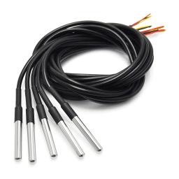 1-10 pces ds18b20 aço inoxidável à prova ds18b20 água 1m 3m 5m rosca sonda de temperatura sensor de temperatura 18b20 cabo para arduino - Image 1
