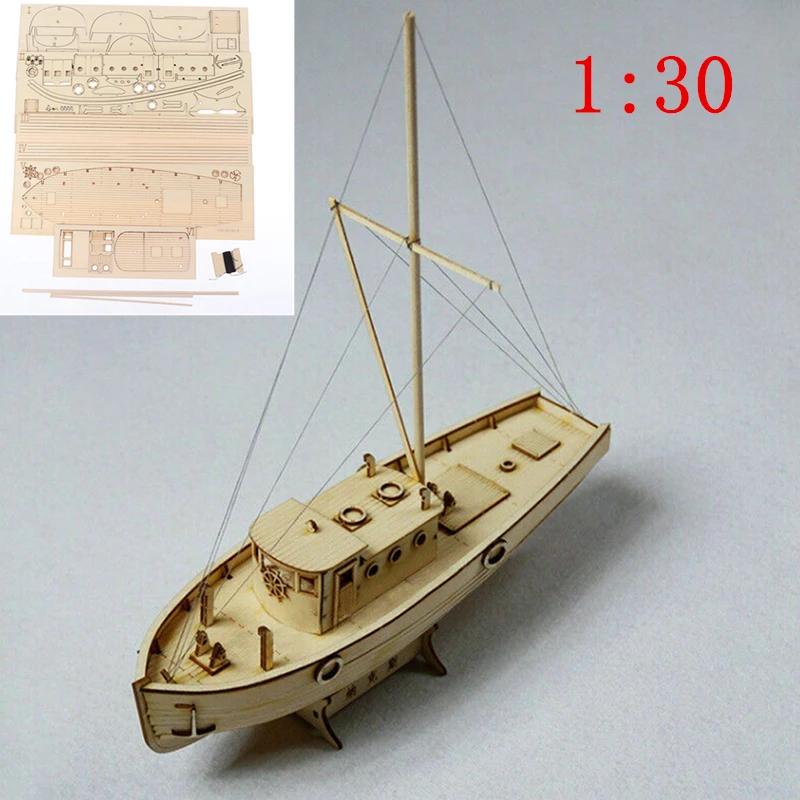 Kits De Construção De Veleiro De Madeira, Modelo Montado DIY, Brinquedo De Vela, Modelo De Navio, 1:100 - Image 1