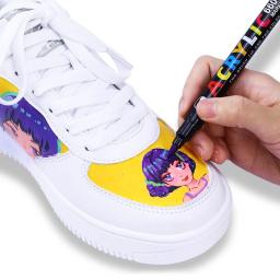 Canetas de tinta acrílica com pincel duplo, 84/60/36 cores, conjunto de marcadores de arte para caligrafia, letras, caneta de pintura, grafite para sapato de pedra, vidro - Image 5
