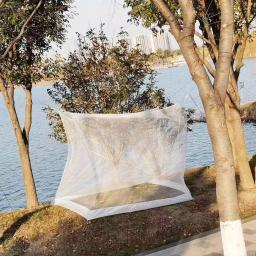 Mosquiteiro portátil para acampar, instalação simples-rede gratuita, parte superior quadrada, viagem ao ar livre, cama, pátio, quadrado, 74 "x 78" x 76" - Image 2