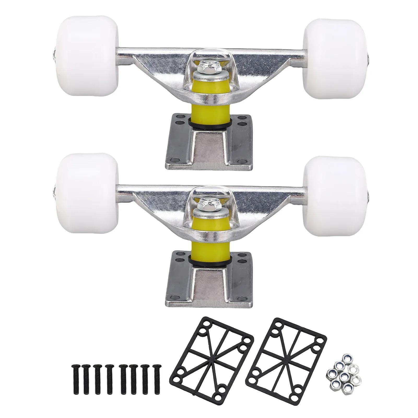 Conjunto de caminhões de skate com 4 rodas liga de alumínio 5 Polegada caminhão longboard de absorção de choque para caminhão de skate de substituição - Image 1