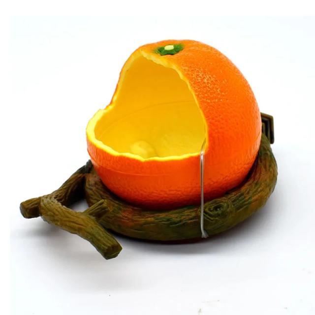 Alimentador de Pássaros em Forma de Fruta: Tigela de Comida e Água Romã Laranja para Gaiolas, 1 Unidade