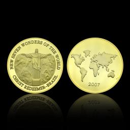 7 Maravilhas do Mundo Moedas Comemorativas, Pirâmide da Grande Muralha, Taj Mahal, Coliseu Romano, Presente do Festival, Coleção - Image 5