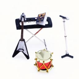Dollhouse Miniature Alloy Keyboard, Piano Eletrônico, Instrumento Musical, Ornamento Modelo, Home Decor Toy, Doll House Acessórios - Image 5