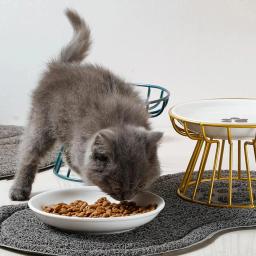 Cerâmica levantada Pet Food Bowl, Água Treats para gatos e cães, Alimentação ao ar livre Suprimentos, Beber acessórios, Doggie Cat Stand Bowl - Image 3