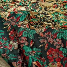 Tecido Jacquard para Costura, Estilo de pintura a óleo, Flor de bolha, Fios Tingidos, Saco decorativo - Image 1