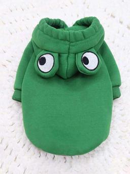 Camisola de rã fofa para cães pequenos e médios, capuz verde com design divertido, mantenha seu cachorro aconchegante e elegante, 1pc - Image 2