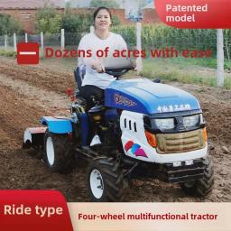 trator agrícola pequeno micro-leme portátil de quatro rodas - Image 1