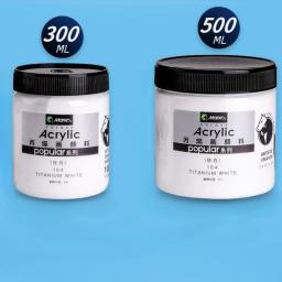 Tinta Acrílica Branca Engarrafada, Impermeável, Prova Solar, Pintura de Parede Não Desbotada, DIY Desenhado à Mão, Dióxido de Titânio, Pigmento Artístico, 300 ml, 500ml - Image 6