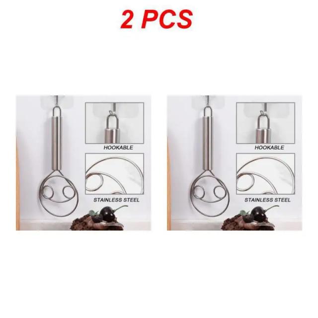 Batedor de Massa em Aço Inoxidável para Cozinha - Misturador Ideal para Pães, Bolos e Pizza em Conjuntos de 1 a 5 Peças