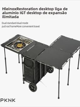 Mesa Tática Helinox de Expansão Infinita em Liga de Alumínio Pknk, Mesa de Piquenique Dobrável Leve para Cam ao Ar Livre Igt - Image 2