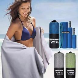 Toalhas de Microfibra Ultra Macias Portáteis, Espessadas, Secagem Rápida, Absorvente, Esportes, Ginásio, Natação, Ioga, Praia, Acampamento - Image 1