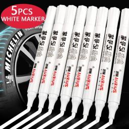 5 bloco branco comics impermeável marcador pneu marcador permanente pintura suprimentos artigos de papelaria material de escritório - Image 1