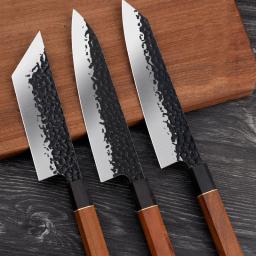 Conjunto de Facas Chef Forjado, Facas Japonesas Martelo, Kiritsuke Santoku Knife, Cleaver Salmon Sushi Knife, 90Cr18MoV - Image 4