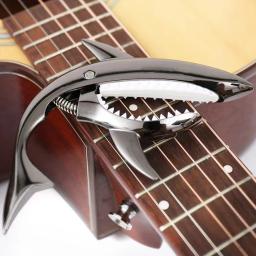 Metal Tubarão Guitarra Elétrica Capo, Liga de Zinco, Clipe Troca Rápida, Bass Bridge, Acessórios Clássicos, Alta Qualidade - Image 2