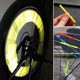Luz de advertência da segurança para a bicicleta, acessórios do ciclismo, tiras reflexivas, grampo-em luzes, borda da roda falou - Image 3