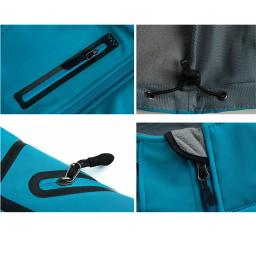 TRVLWEGO-Casaco térmico à prova de vento com capuz para mulheres, jaqueta Softshell, viagens, esportes ao ar livre, casaco Trekking, caminhadas, corrida, camping - Image 5