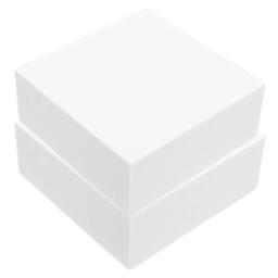 2 pçs blocos de espuma quadrados cubos de artesanato de poliestireno branco para esculpir arranjos florais diy artes 10x10x4 cm blocos quadrados - Image 2