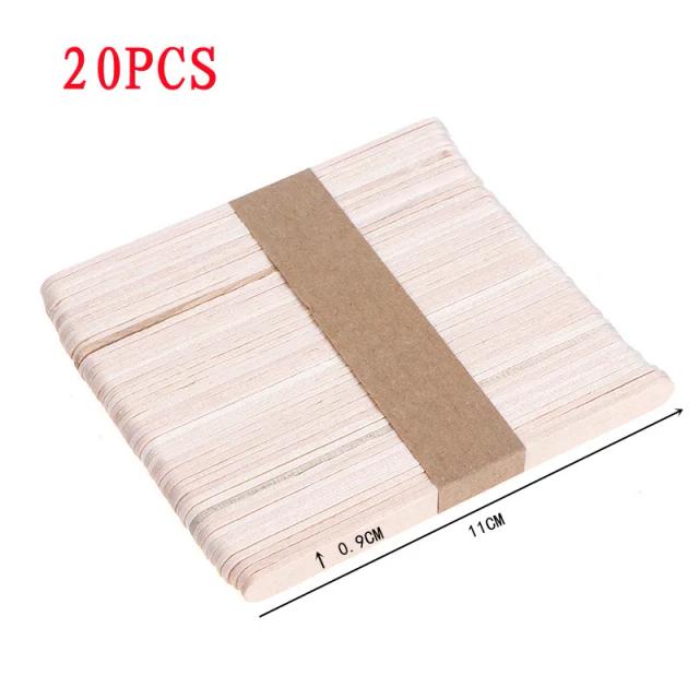 Conjunto de 20 Titulares de Pavio de Madeira para Fabricação de Velas Artesanais e Perfumadas
