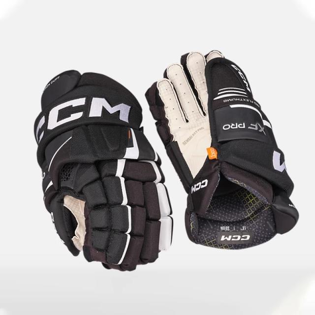 Luvas de Hóquei no Gelo CCM XFP Pro para Adultos e Jovens - Respirabilidade e Resistência à Abrasão para Treinamento e Competição