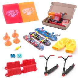 3 pçs superfície fosca liga dedo skate caixa packag kits mini calças esportivas rampa scooter roadblock interior casa lazer brinquedos - Image 2
