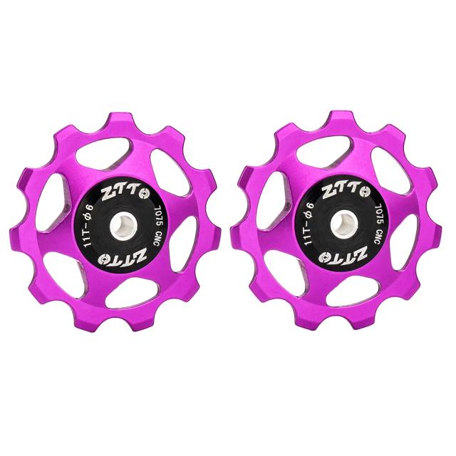 Rolamento de Jockey para Bicicleta MTB ZTTO - Polia de Aço AL7075 CNC para Desviador Traseiro, 11T/13T, Compatível com Eixos de 4mm, 5mm e 6mm