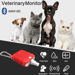 Monitor veterinário multiparâmetro Bluetooth Smart Wear ECG Macine Pet SPO2 RESP TEMP PR Monitor APP IOS Android - Image 2