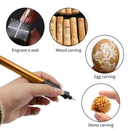 Caneta de Gravura Elétrica, Artesanato de DIY, Escritura, Ferramenta de Escultura em Miniatura, USB, 5V, Ajuste para Plástico, Madeira, Pedra, Metal, Alumínio, Diamante - Image 5