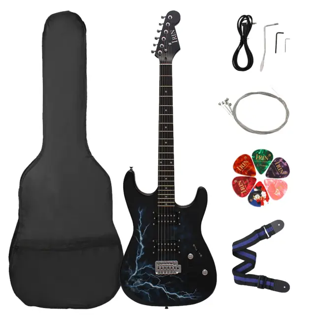 Guitarra Elétrica Maple Lightning 39" com Bolsa, Strap e Acessórios Inclusos