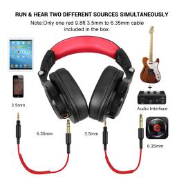 Oneodio a71 original estúdio dj fones de ouvido portátil com fio com música compartilhar porta graves profundos fone de ouvido estéreo para gravação - Image 5