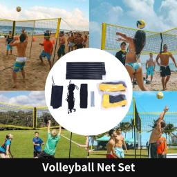 Portátil Badminton Net Set, Vôlei Cruz, Praça, durável Tênis Net, Folding 4-Sides Game Net, Altura Ajustável - Image 4