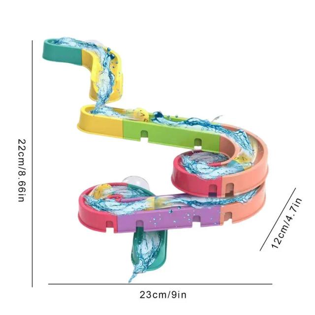 Brinquedo Divertido para Bebês: Pista de Bolas e Montanha-Russa para Banho com Deslizador para Meninos e Meninas