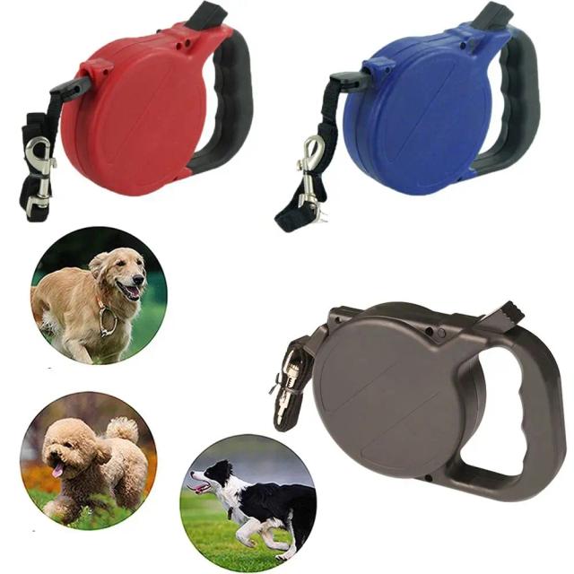 Corda Retrátil Durável de 8m para Cães e Gatos - Extensível e Automática, Ideal para Passeios Seguros