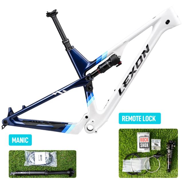 2024 lexon flyer suspensão total carbono mtb quadros 29er 15.5/17.5/19/21 mountain bike xc quadro 148x12mm boost peças de bicicleta